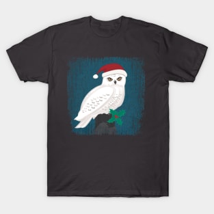 Santa Snowy Owl T-Shirt